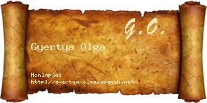 Gyertya Olga névjegykártya